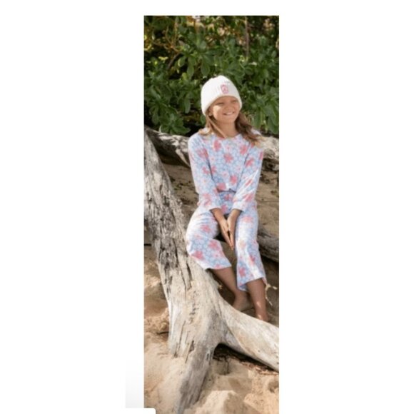 NWT Feather 4 Arrow Pants Girls Size 12 Blue Forever Hacci Flowers  Casual $50 - Picture 3 of 8
